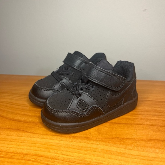 Toddler Nike Son of Force Low (TD) Black Strap Shoe / 615162 021 / Size 4c US - Picture 1 of 6